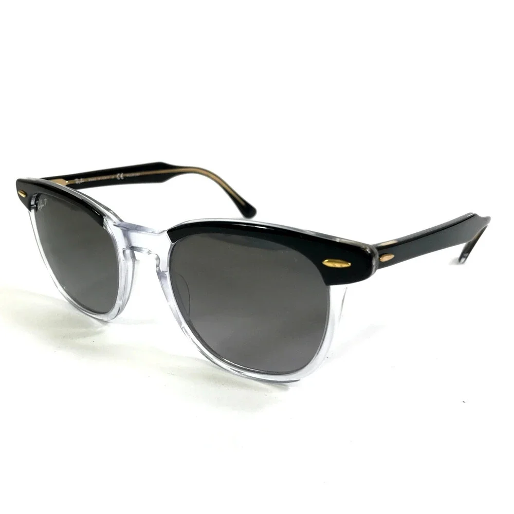 Ray-Ban Sunglasses RB2298 HAWKEYE 1294/M3 Black on Transparent w/ Grey Polarized